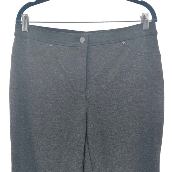 Chico’s Charcoal Gray Short Pants Size 0.5 (S/6) Lined Waist Button Fly Zipper - Picture 6 of 12